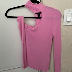 Mock Neck One shoulder Sweater